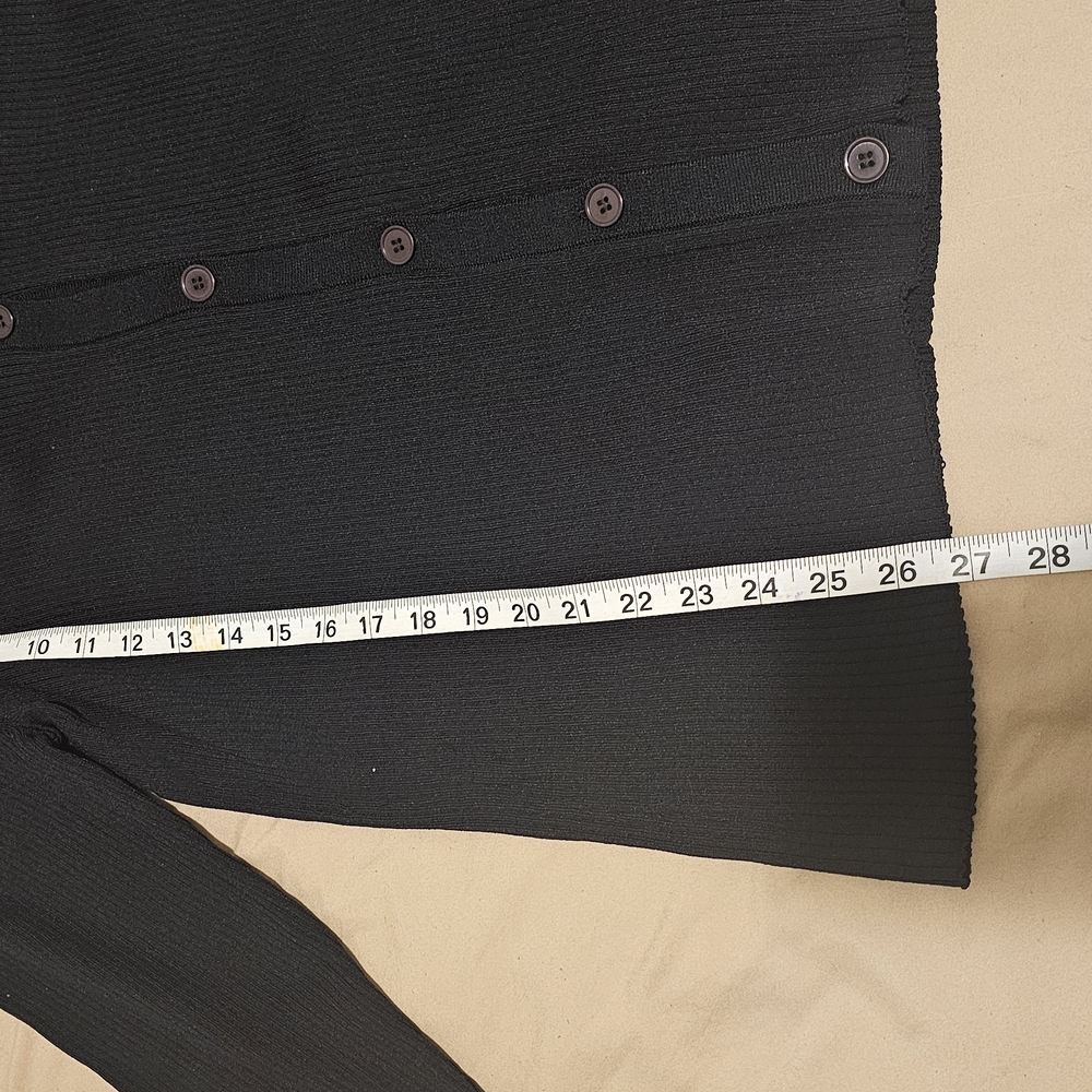 ELOQUII NWOT Black Ribbed Cardigan Sweater SZ 14/16 - Picture 6 of 10